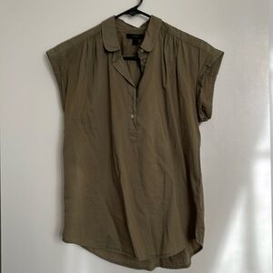 JCrew Button Popover Cotton Top